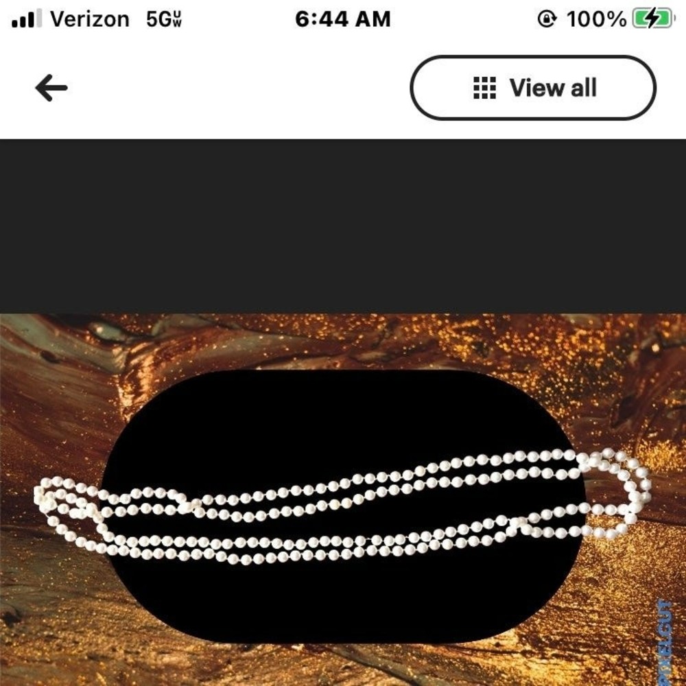 Vintage faux pearl 88” long necklace